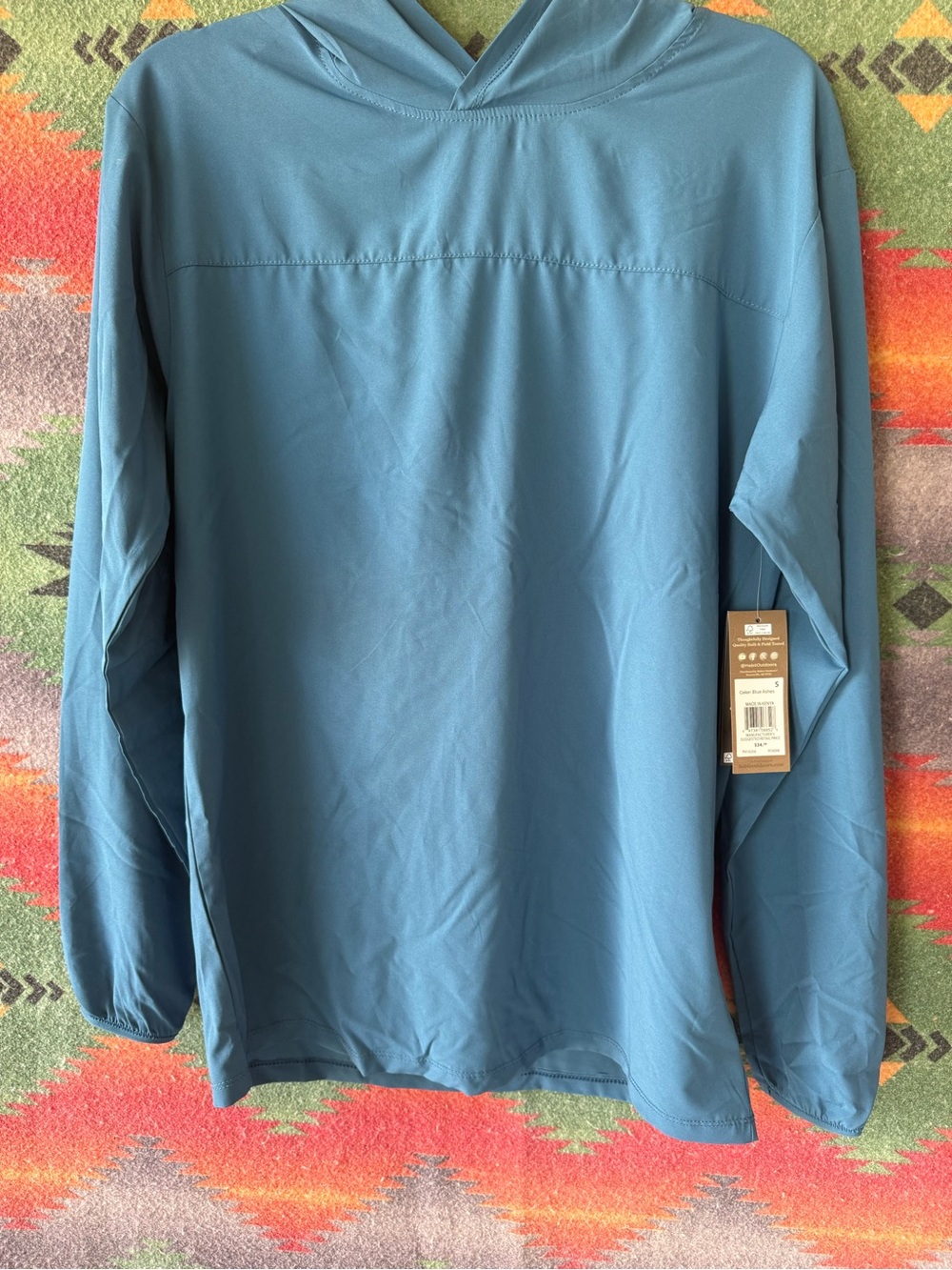 Men's Lightweight Hooded Shirt Jacket in Slate Blue